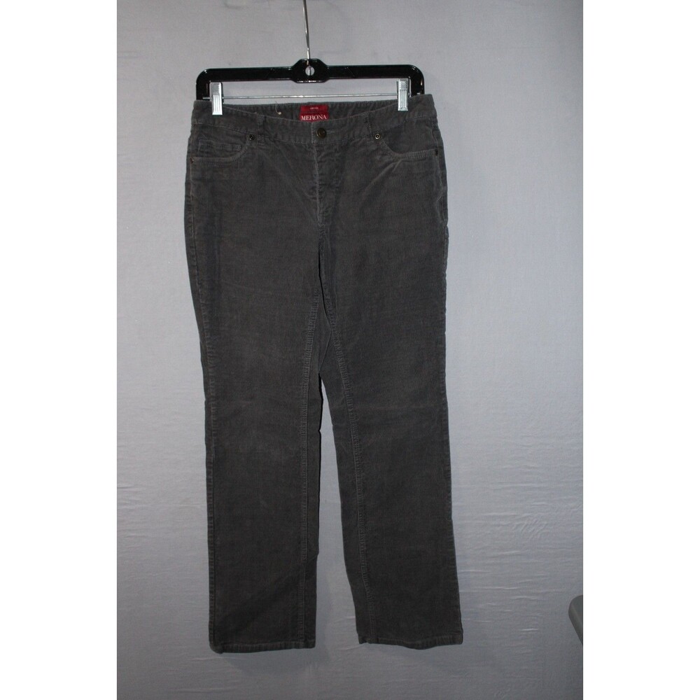 Merona Corduroy Pants Brown Size 4 Stretch Casual Vintage Style Straight